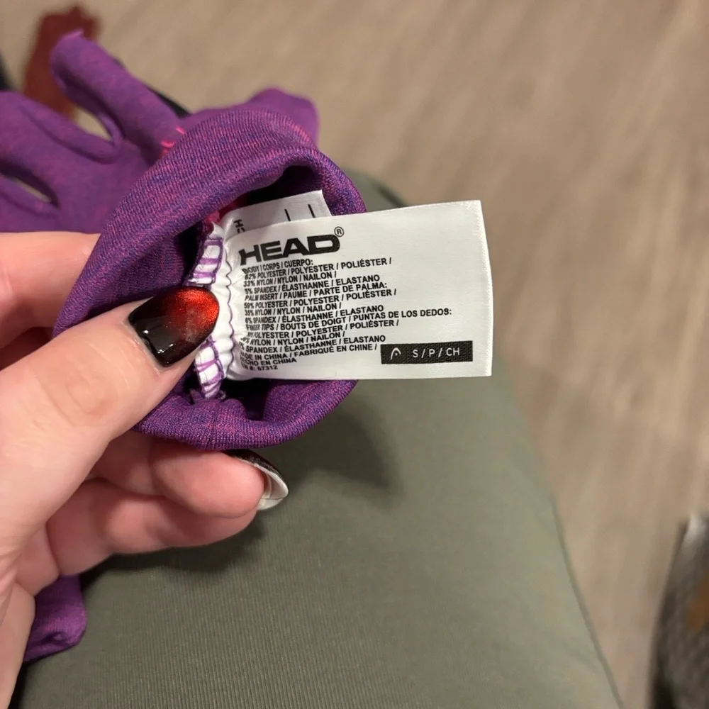Head Purple Sports Gloves with Clip